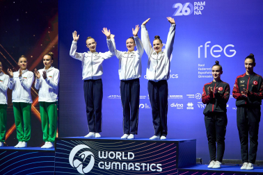 Campeonato del Mundo de Gimnasia Aeróbica en el Navarra Arena de Pamplona.