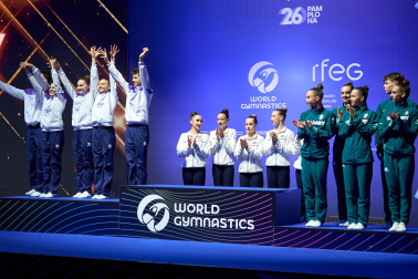 Campeonato del Mundo de Gimnasia Aeróbica en el Navarra Arena de Pamplona.