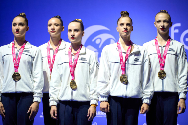 Campeonato del Mundo de Gimnasia Aeróbica en el Navarra Arena de Pamplona.
