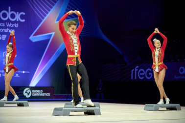 Campeonato del Mundo de Gimnasia Aeróbica en el Navarra Arena de Pamplona.