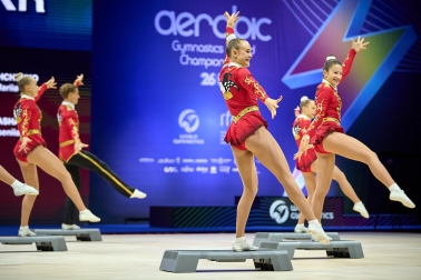 Campeonato del Mundo de Gimnasia Aeróbica en el Navarra Arena de Pamplona.