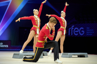 Campeonato del Mundo de Gimnasia Aeróbica en el Navarra Arena de Pamplona.