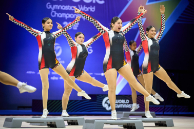 Campeonato del Mundo de Gimnasia Aeróbica en el Navarra Arena de Pamplona.