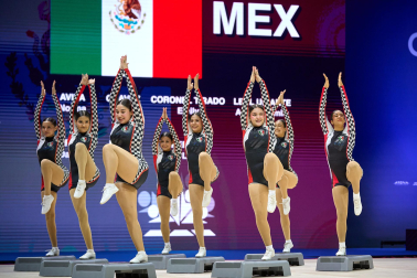 Campeonato del Mundo de Gimnasia Aeróbica en el Navarra Arena de Pamplona.