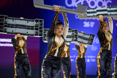 Campeonato del Mundo de Gimnasia Aeróbica en el Navarra Arena de Pamplona.