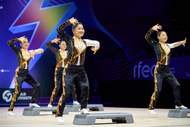 Campeonato del Mundo de Gimnasia Aeróbica en el Navarra Arena de Pamplona.