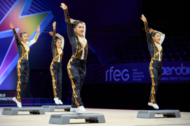 Campeonato del Mundo de Gimnasia Aeróbica en el Navarra Arena de Pamplona.