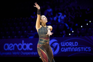 Campeonato del Mundo de Gimnasia Aeróbica en el Navarra Arena de Pamplona.