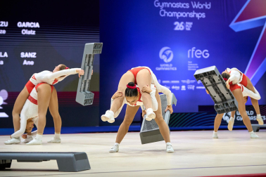 Campeonato del Mundo de Gimnasia Aeróbica en el Navarra Arena de Pamplona.
