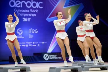 Campeonato del Mundo de Gimnasia Aeróbica en el Navarra Arena de Pamplona.