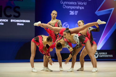 Campeonato del Mundo de Gimnasia Aeróbica en el Navarra Arena de Pamplona.
