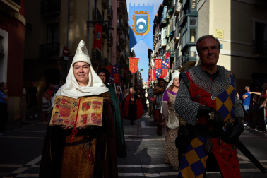 Fotos del desfile medieval por las calles de Pamplona por la celebración del Privilegio de la Unión