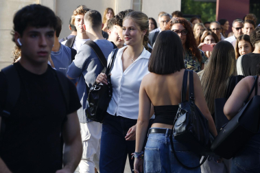 Fotos del primer día de universidad de la princesa Leonor