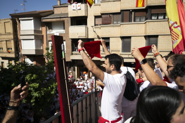 Azagra inició sus fiestas de 2026 con el lanzamiento del cohete este lunes, 7 de septiembre