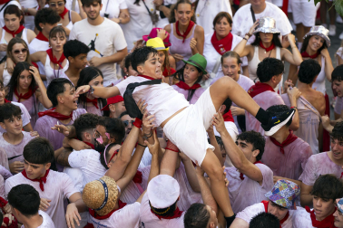 Azagra inició sus fiestas de 2026 con el lanzamiento del cohete este lunes, 7 de septiembre