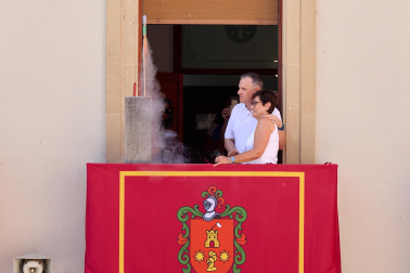 Fotos del cohete de inicio de fiestas en Cáseda