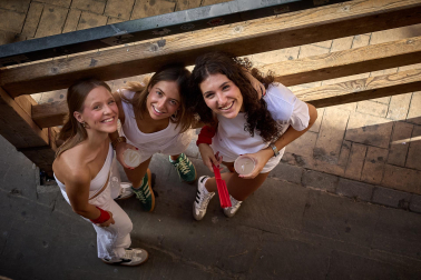 Fotos del cohete de inicio de fiestas en Cáseda