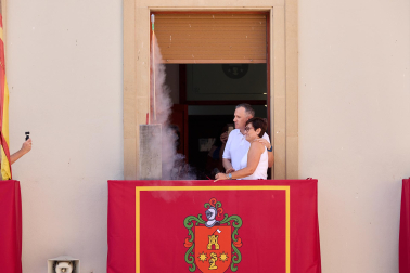 Fotos del cohete de inicio de fiestas en Cáseda