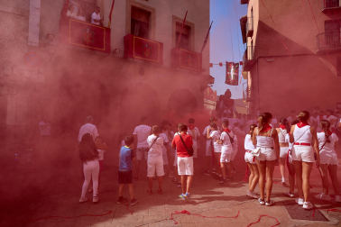 Fotos del cohete de inicio de fiestas en Cáseda