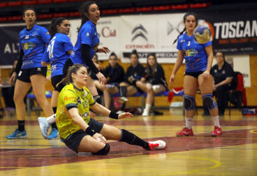 Silvia Ederra, en un partido con su último club, el Sporting La Rioja
