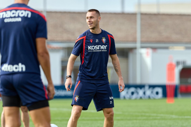 Foto del entrenamiento de Osasuna este 10 de septiembre