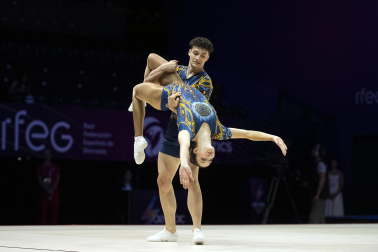 Último día del Mundial de GImnasia Aeróbica en el Navarra Arena con las finales y los podios