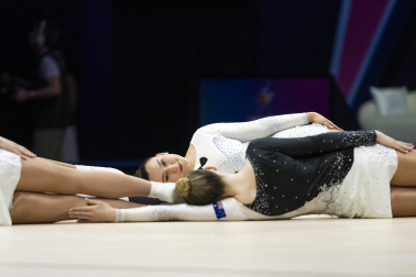 Último día del Mundial de GImnasia Aeróbica en el Navarra Arena con las finales y los podios