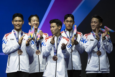 Último día del Mundial de GImnasia Aeróbica en el Navarra Arena con las finales y los podios