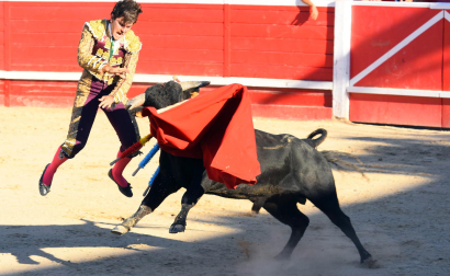 Toros de la Dehesa de Guadarrama para los novilleros forales Aarón Navas, Pablo Hernández y Pacho Jiménez en la novillada de fiestas de Sangüesa el 15 de septiembre