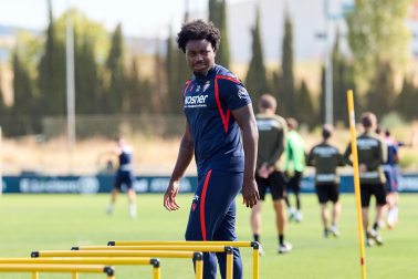 Foto del entrenamiento de Osasuna este 17 de septiembre en Tajonar