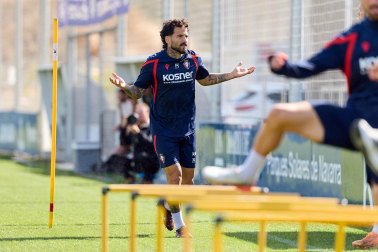 Foto del entrenamiento de Osasuna este 17 de septiembre en Tajonar