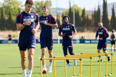 Foto del entrenamiento de Osasuna este 17 de septiembre en Tajonar
