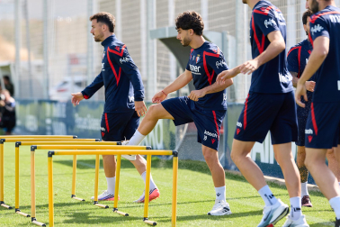 Foto del entrenamiento de Osasuna este 17 de septiembre en Tajonar