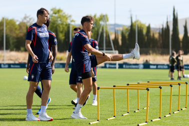 Foto del entrenamiento de Osasuna este 17 de septiembre en Tajonar