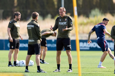 Foto del entrenamiento de Osasuna este 17 de septiembre en Tajonar