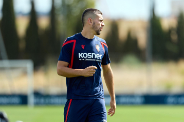 Foto del entrenamiento de Osasuna este 17 de septiembre en Tajonar