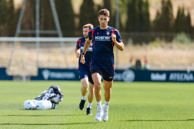 Foto del entrenamiento de Osasuna este 17 de septiembre en Tajonar