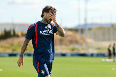 Foto del entrenamiento de Osasuna este 17 de septiembre en Tajonar