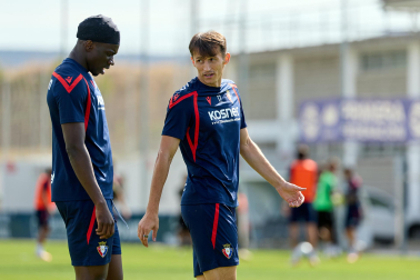 Foto del entrenamiento de Osasuna este 17 de septiembre en Tajonar
