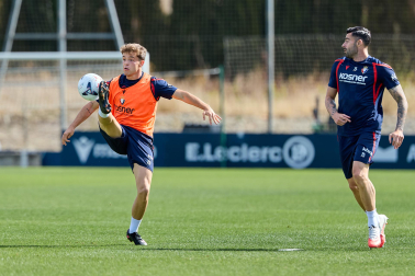 Foto del entrenamiento de Osasuna este 17 de septiembre en Tajonar