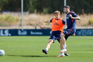 Foto del entrenamiento de Osasuna este 17 de septiembre en Tajonar