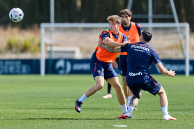 Foto del entrenamiento de Osasuna este 17 de septiembre en Tajonar