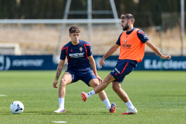 Foto del entrenamiento de Osasuna este 17 de septiembre en Tajonar
