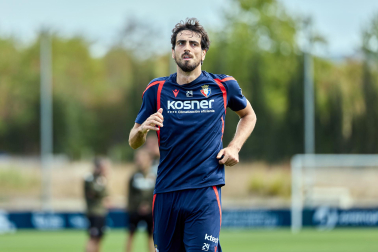 Foto del entrenamiento de Osasuna este 17 de septiembre en Tajonar