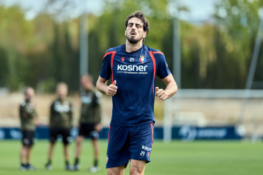 Foto del entrenamiento de Osasuna este 17 de septiembre en Tajonar