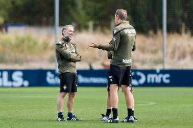 Foto del entrenamiento de Osasuna este 17 de septiembre en Tajonar