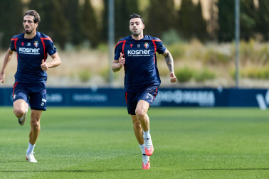Foto del entrenamiento de Osasuna este 17 de septiembre en Tajonar