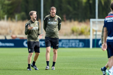 Foto del entrenamiento de Osasuna este 17 de septiembre en Tajonar
