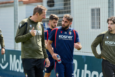 Foto del entrenamiento de Osasuna este 17 de septiembre en Tajonar