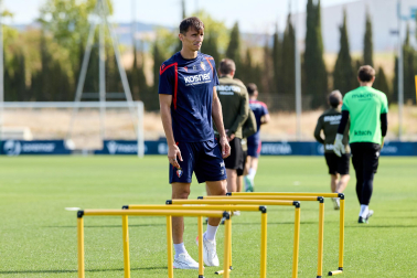 Foto del entrenamiento de Osasuna este 17 de septiembre en Tajonar